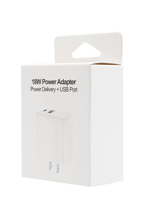 18W PD Wall Charger With USB Port MW8185 WHITE