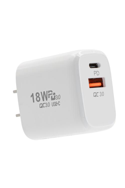 18W PD Wall Charger With USB Port MW8185 WHITE