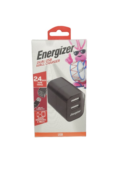 Energizer Dual USB Port Wall Charger ENGUSBW3BK