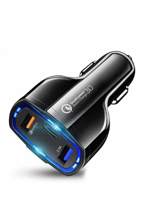 PD Car Charger with Dual USB Port