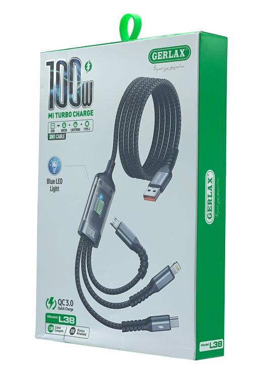 Gerlax 100W 3in1 Fast Cable L38
