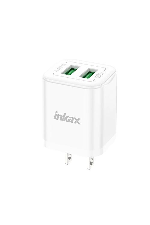 Inkax 2.4A Dual Wall Plug With Lightning Cable HCA02IP