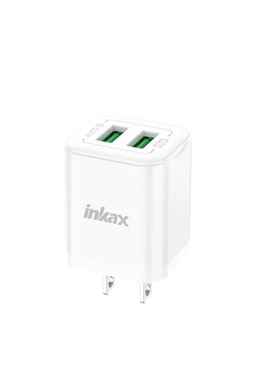 Inkax Dual Wall Plug 2.4A With Type-C Cable HCA02TC