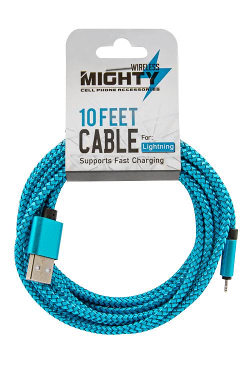Lightning 10FT Super Cable Wholesale Blue IP10FT