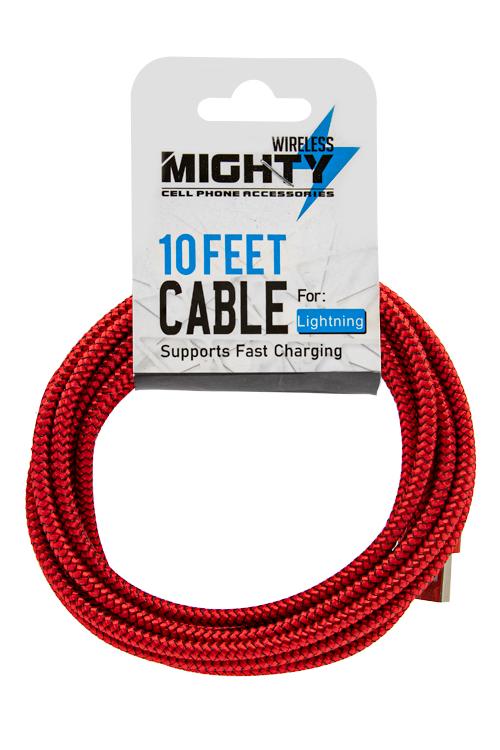 Lightning 10FT Super Cable Wholesale Red IP10FT
