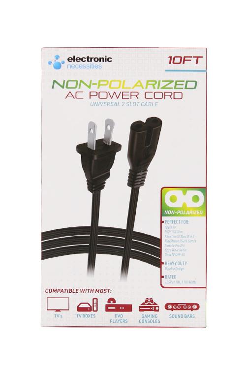 Non Polarized 10FT AC Power Cord PAC91011BLK