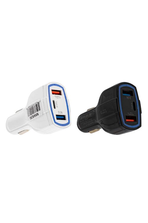 PD Car Charger With Dual USB Ports MW630