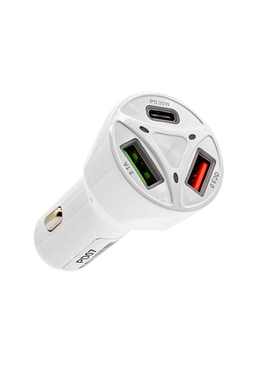 PD Car Charger With Dual USB Ports PD07