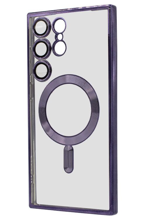 S24 Ultra TPU Case With Metallic Magnet Wholesale Purple