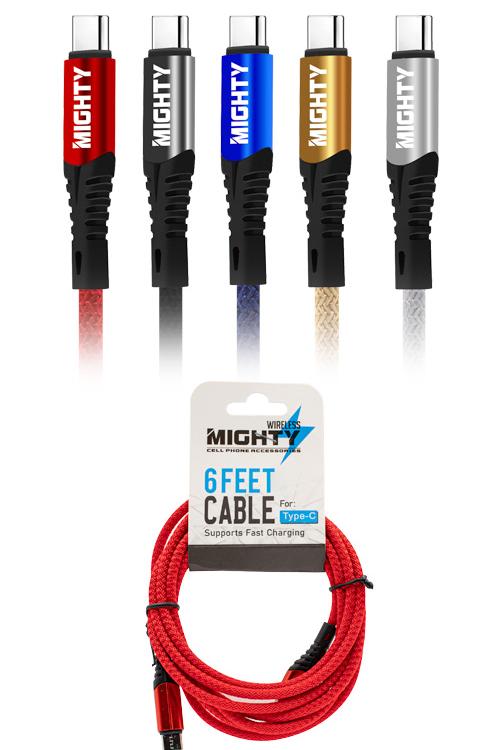 Type-C Fast 6FT Fabric Cable 3.1A
