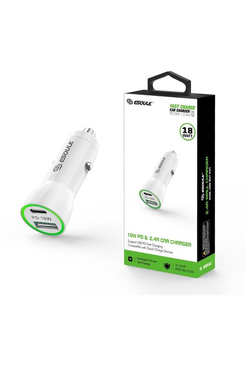 Esoulk 18W PD and USB Car Charger-EA11P