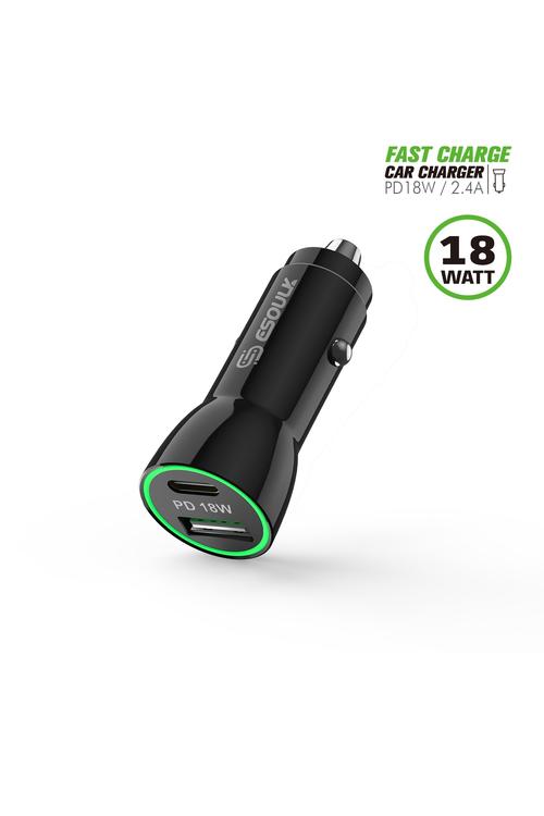Esoulk 18W PD and USB Car Charger-EA11P