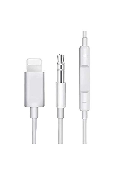 Lightning to Male Auxiliary Cable with Volume Control-MH021 